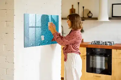 Quadro magnético para desenhar estampa de gotas de água