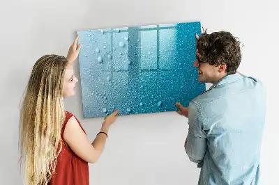 Quadro magnético para desenhar estampa de gotas de água