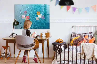 Quadro magnético para desenhar estampa de gotas de água