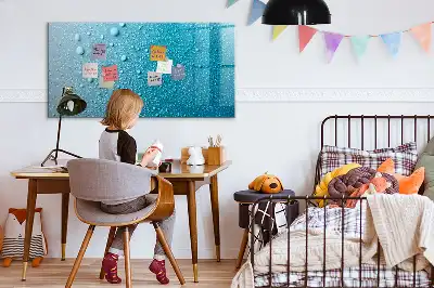 Quadro magnético para desenhar estampa de gotas de água