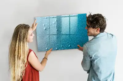 Quadro magnético para desenhar estampa de gotas de água