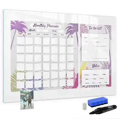 Quadro magnético para desenho planner mensal