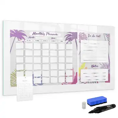 Quadro magnético para desenho planner mensal