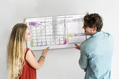 Quadro magnético para desenho planner mensal