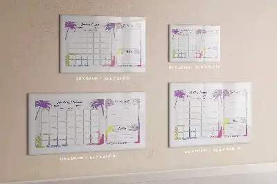 Quadro magnético para desenho planner mensal