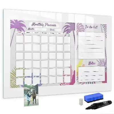 Quadro magnético para desenho planner mensal