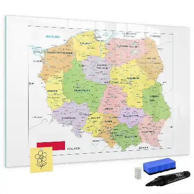 Quadro magnético para desenhar mapa da Polônia