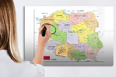 Quadro magnético para desenhar mapa da Polônia