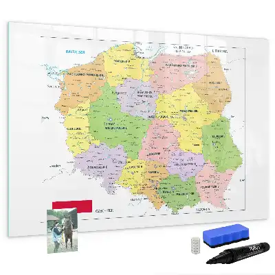 Quadro magnético para desenhar mapa da Polônia