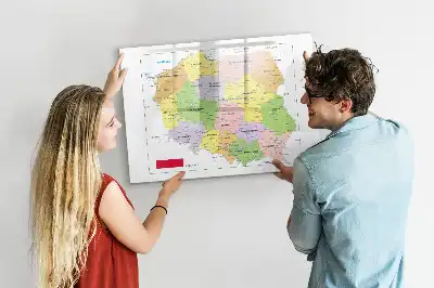 Quadro magnético para desenhar mapa da Polônia