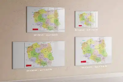 Quadro magnético para desenhar mapa da Polônia