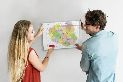 Quadro magnético para desenhar mapa da Polônia