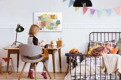 Quadro magnético para desenhar mapa da Polônia