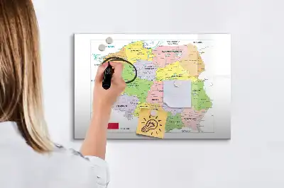 Quadro magnético para desenhar mapa da Polônia