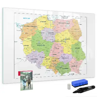 Quadro magnético para desenhar mapa da Polônia