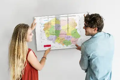 Quadro magnético para desenhar mapa da Polônia