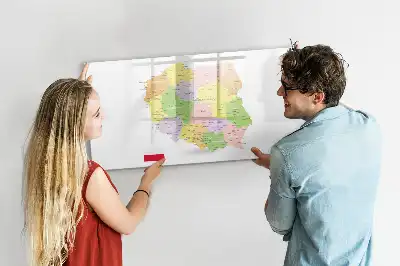 Mapa da Polônia quadro magnético para escrever