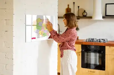 Mapa da Polônia quadro magnético para escrever