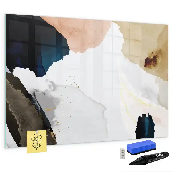 Quadro magnético para escrever estampa abstração de pontos