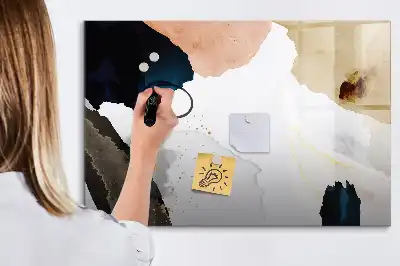 Quadro magnético para escrever estampa abstração de pontos