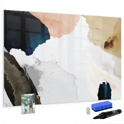 Quadro magnético para escrever estampa abstração de pontos