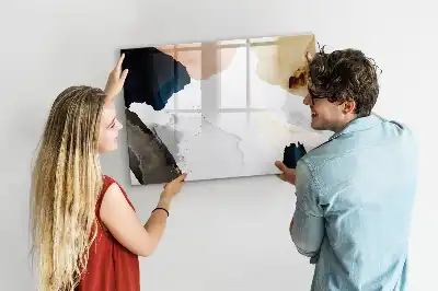 Quadro magnético para escrever estampa abstração de pontos
