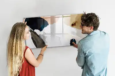 Quadro magnético para escrever estampa abstração de pontos