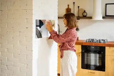 Quadro magnético para escrever estampa abstração de pontos