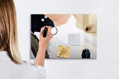 Quadro magnético para escrever estampa abstração de pontos
