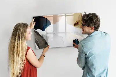 Quadro magnético para escrever estampa abstração de pontos