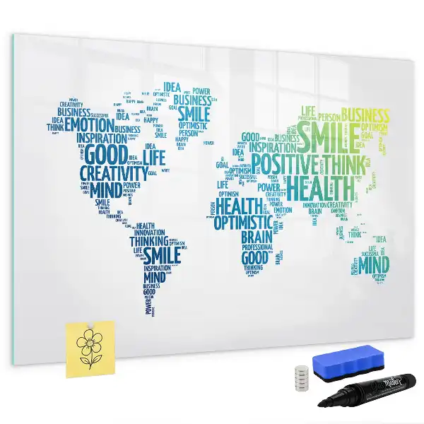 Quadro magnético para desenhar modelo mapa de palavras fofas