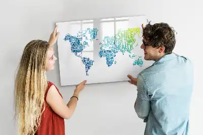 Quadro magnético para desenhar modelo mapa de palavras fofas