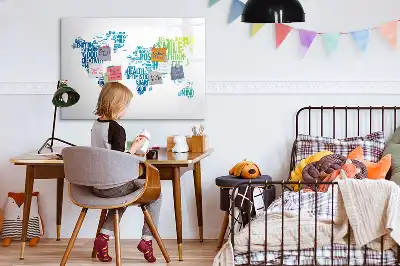 Quadro magnético para desenhar modelo mapa de palavras fofas