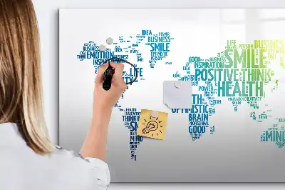 Quadro magnético para desenhar modelo mapa de palavras fofas