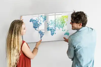 Quadro magnético para desenhar modelo mapa de palavras fofas