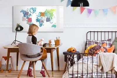 Quadro magnético para desenhar modelo mapa de palavras fofas