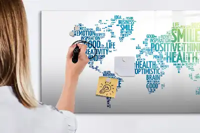 Quadro magnético para desenhar modelo mapa de palavras fofas
