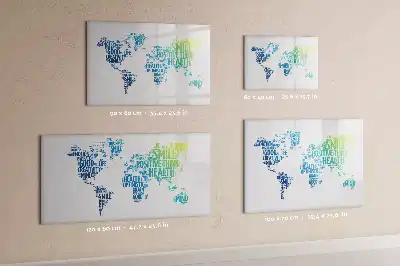 Quadro magnético para desenhar modelo mapa de palavras fofas
