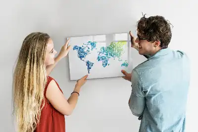 Quadro magnético para desenhar modelo mapa de palavras fofas