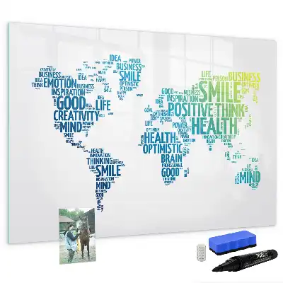Quadro magnético para desenhar modelo mapa de palavras fofas