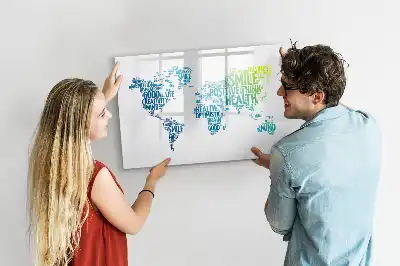 Quadro magnético para desenhar modelo mapa de palavras fofas