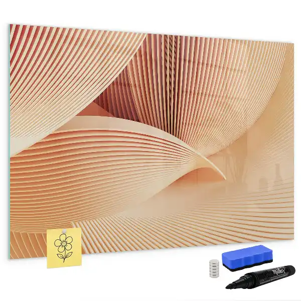 Quadro para desenhar magnético com padrão abstrato de ondas