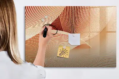 Quadro para desenhar magnético com padrão abstrato de ondas