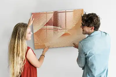 Quadro para desenhar magnético com padrão abstrato de ondas
