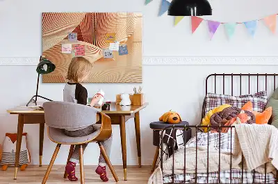 Quadro para desenhar magnético com padrão abstrato de ondas