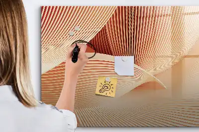 Quadro para desenhar magnético com padrão abstrato de ondas