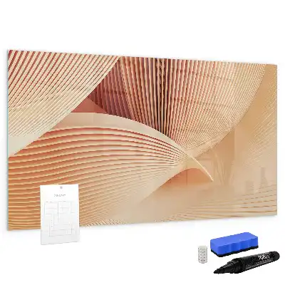 Quadro para desenhar magnético com padrão abstrato de ondas