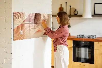 Quadro para desenhar magnético com padrão abstrato de ondas