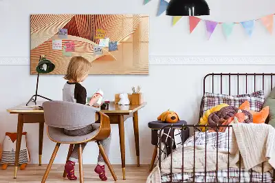 Quadro para desenhar magnético com padrão abstrato de ondas