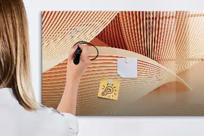 Quadro para desenhar magnético com padrão abstrato de ondas